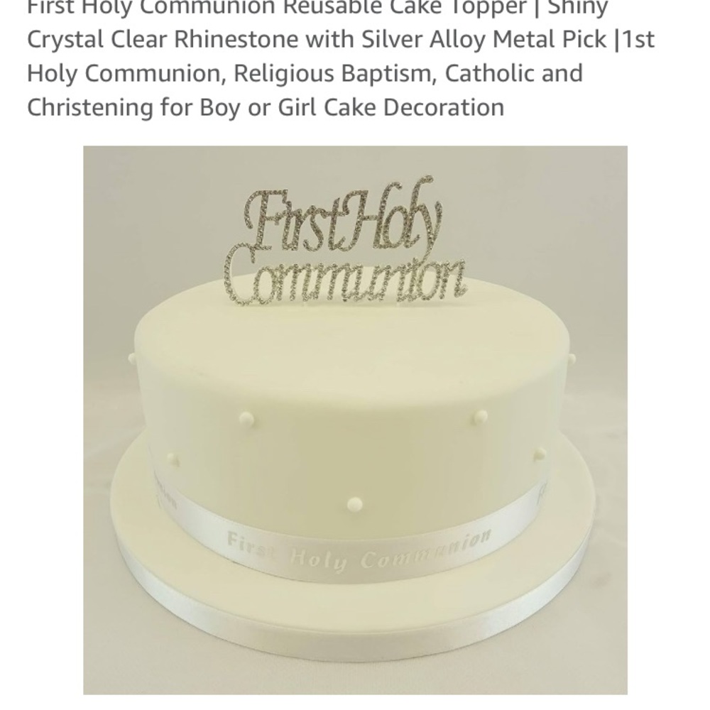 First communion cake topper